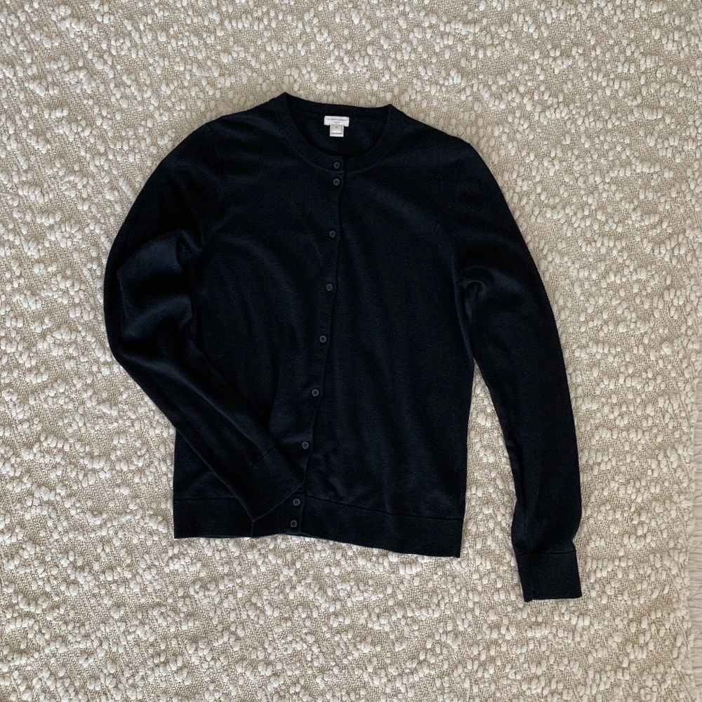 J. Crew Caryn Cardigan in Black
